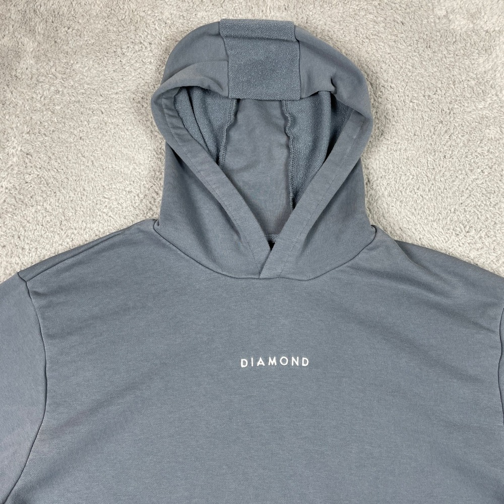 Diamond Supply Co. Pullover Hoodie Mens XL Blue Gray Streetwear Sweatshirt